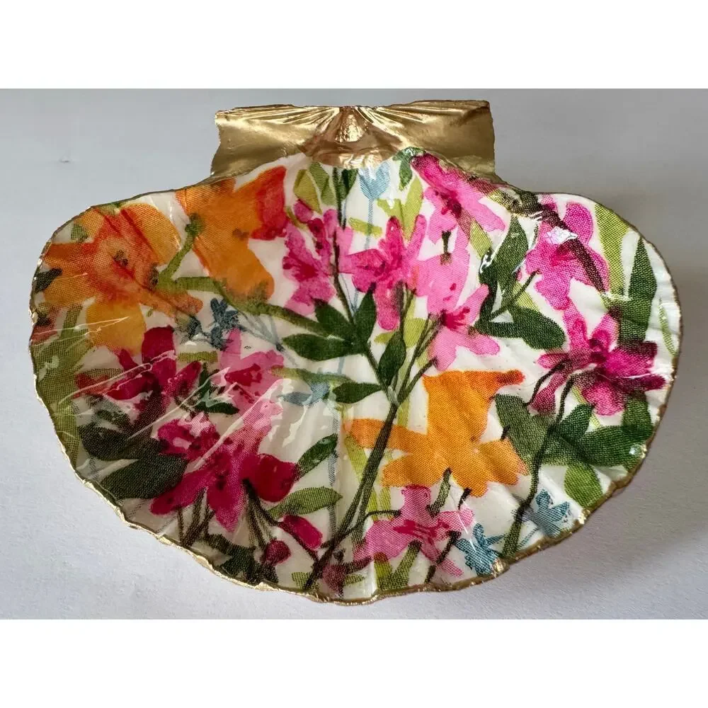 Bright wildflower foliage Trinket Dish